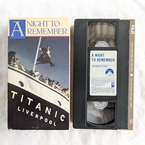 3/$15 A night to Remember (1958) VHS movie story of the Titanic